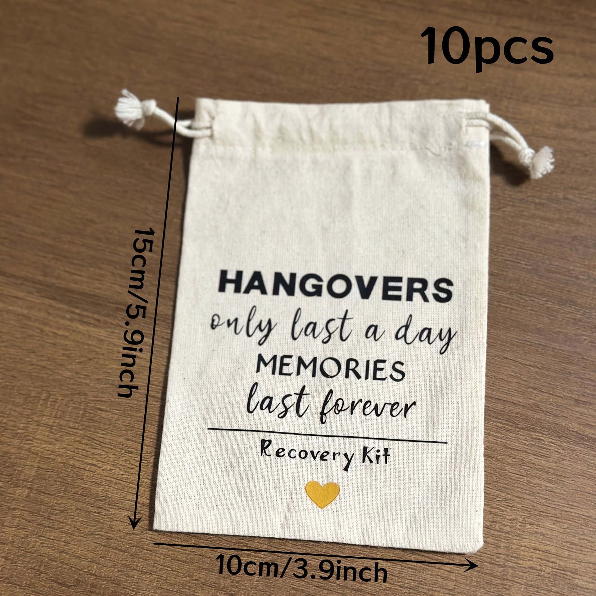 E-shop Geschenk für Sie/Ihn 10 Stück HANGOVER RECOVERY KIT Kordelzugbeutel Party Dekorationen