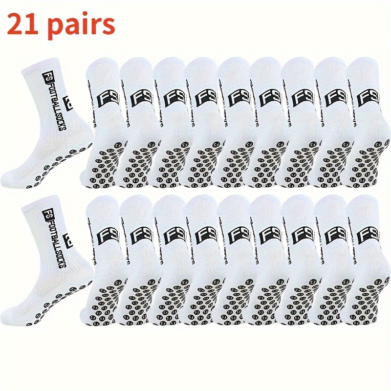 Image of 21 Pairs 18 Pairs 16 Pairs 14 Pairs 7 Pairs Men's And Women's Silicone Anti-slip Towel Bottom Thickened Socks, Football Accessories