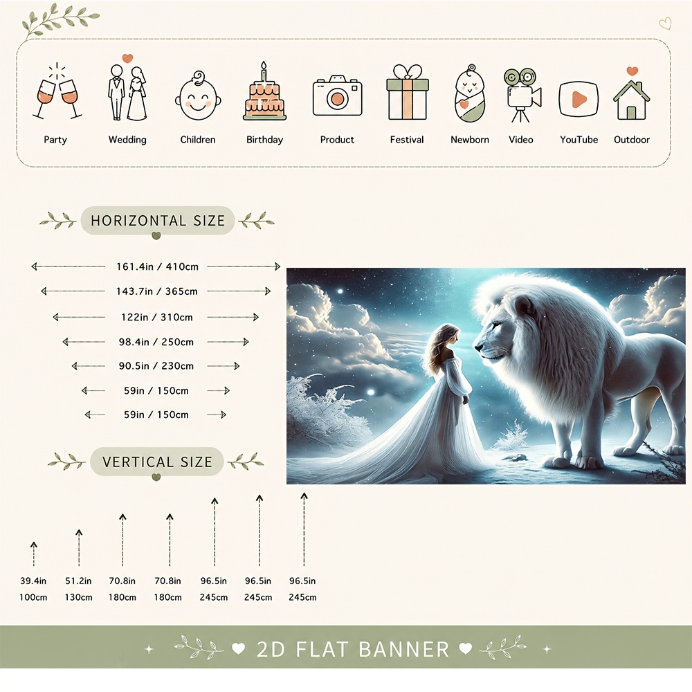 Fairy Tale Lion Backdrop with Lion Theme