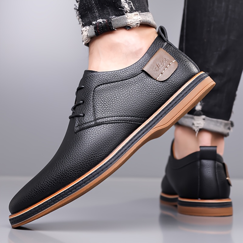 Zapatos Casuales de Negocios para Hombres, Oxford de Vestir con Cordones y Caña Baja para Ocasiones Formales - Ropa de Oficina - Bodas y Fiestas de Navidad