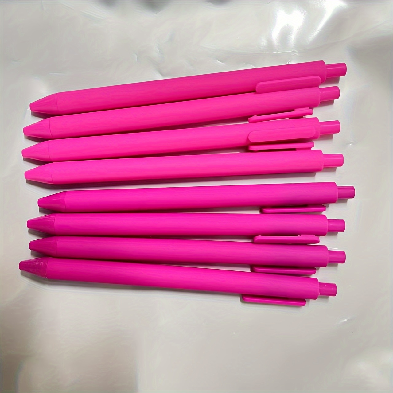 Image of Breast Awareness Month Ribbon Ballpoint Pen Valentine's Day Advertising Bow Push-type Pen Creative Aids Awareness Mini Pen Ribbon Pen 8pcs Set Random Colors
