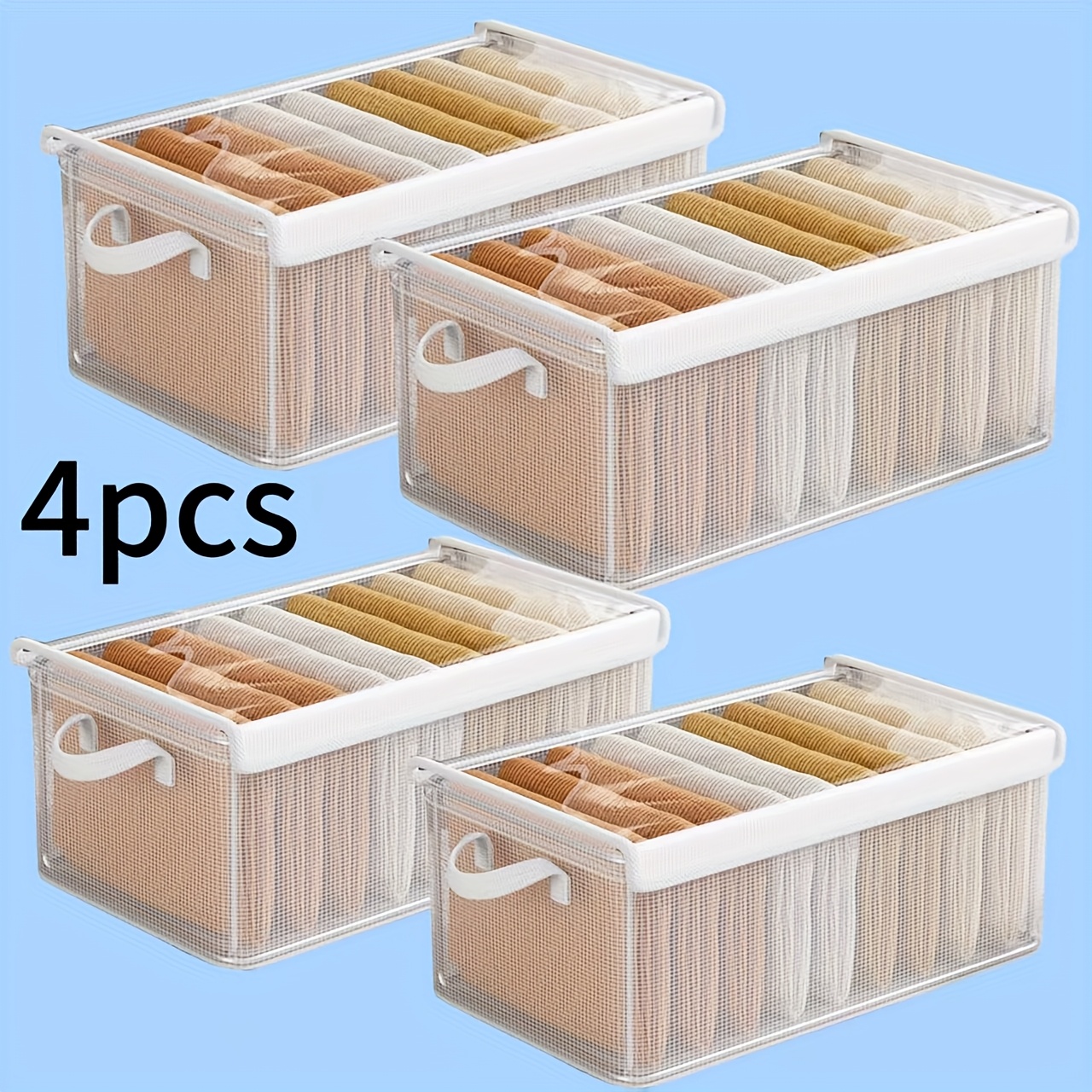 SmartStore Scatole portaoggetti in plastica da 1L con coperchi - Set di