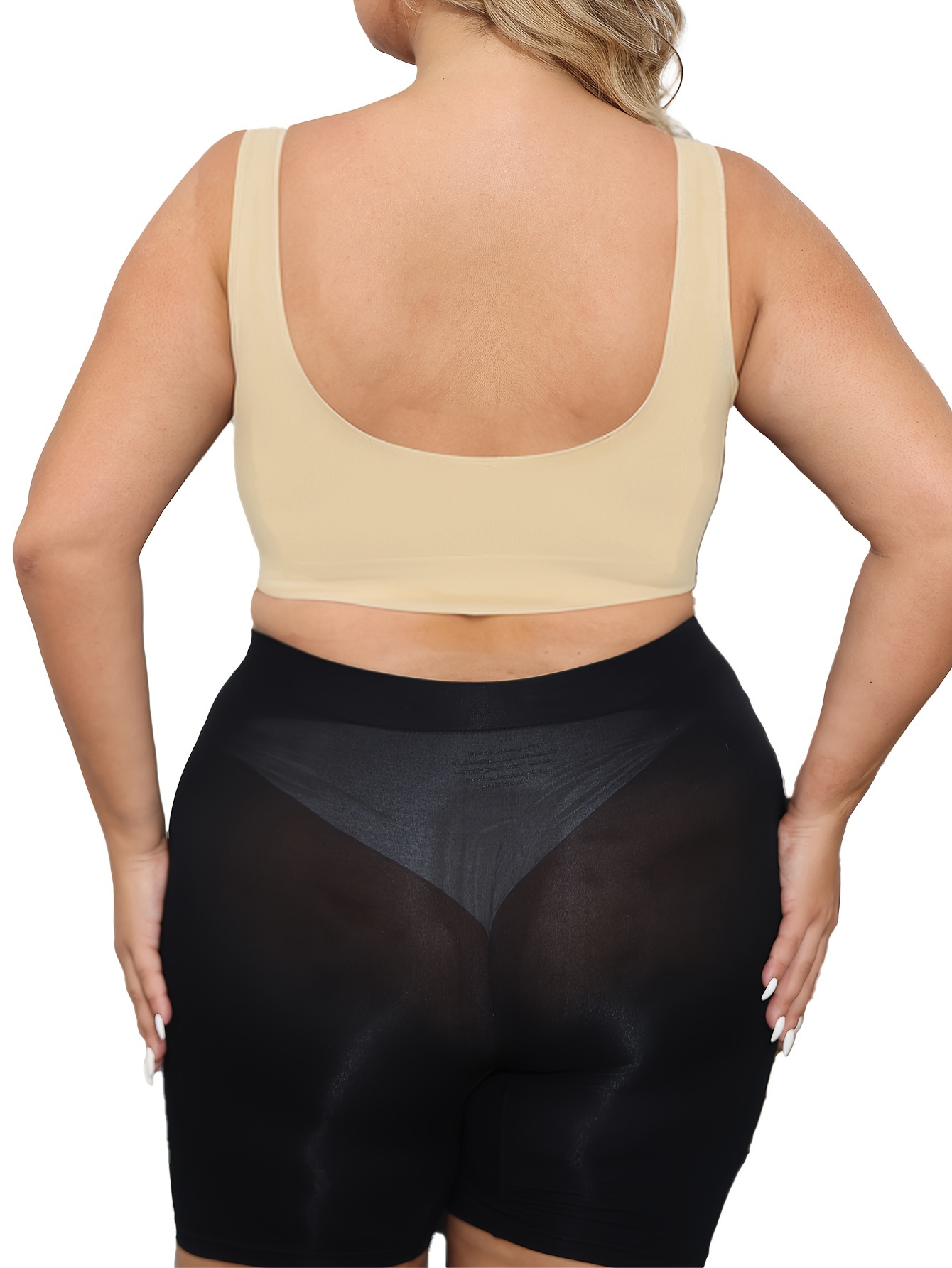 Women'S Daily Casual Low-Collar Non-Removable Chest Pad Bra, Seamless Breathable, Medium Stretch Polyamide Knit Fabric, 120g/?, Solid Color, Easy Comfortable, Sexy, for Women