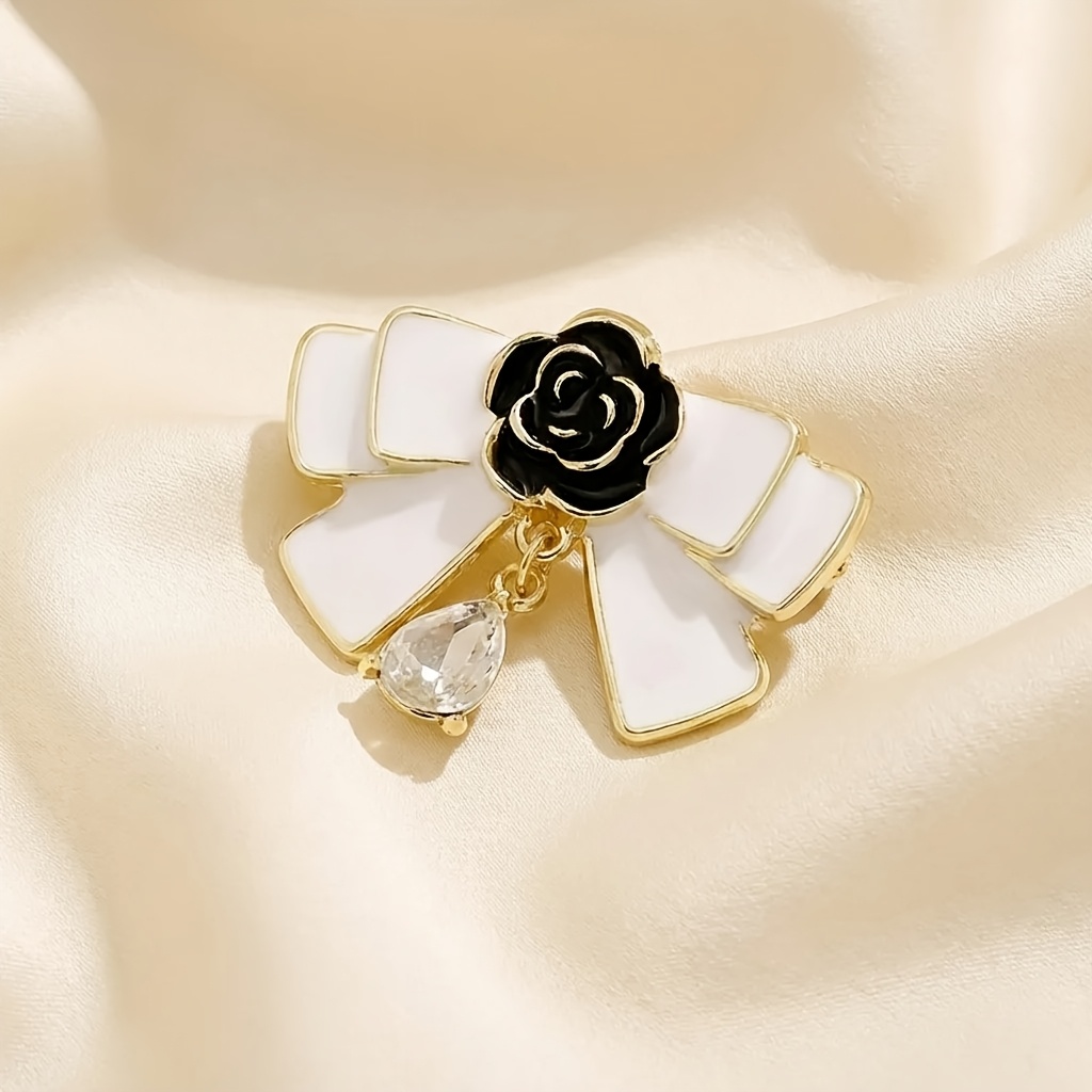 TEMU An Elegant Camellia Brooch, Women's Brooch, Unique Fashionable Dinner Accessory, Full Of Charm And , Suitable As A Gift