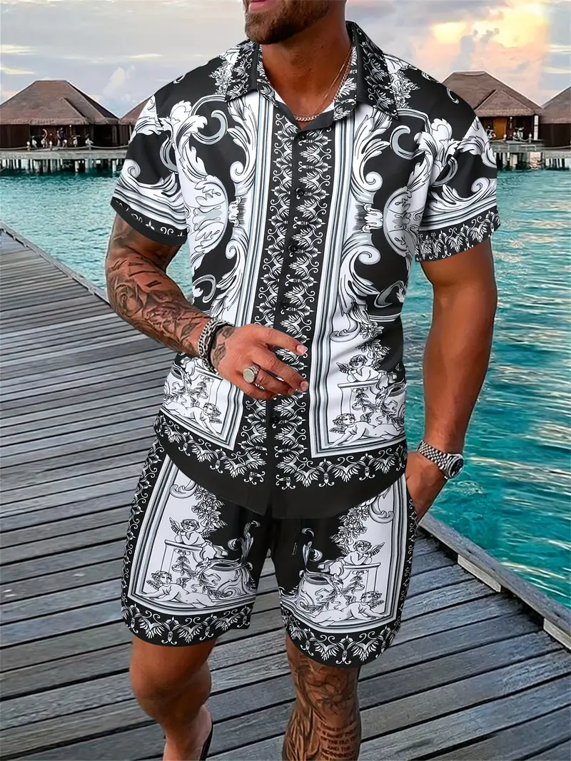 mens summer outfit set and pattern regular fit details 0