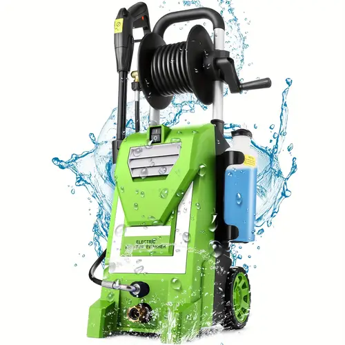pressure washer 5000psi washer 2000w 2 6gpm high pressure washer professional washer cleaner with 4 nozzles and hose reel for cleaning cars driveways patios