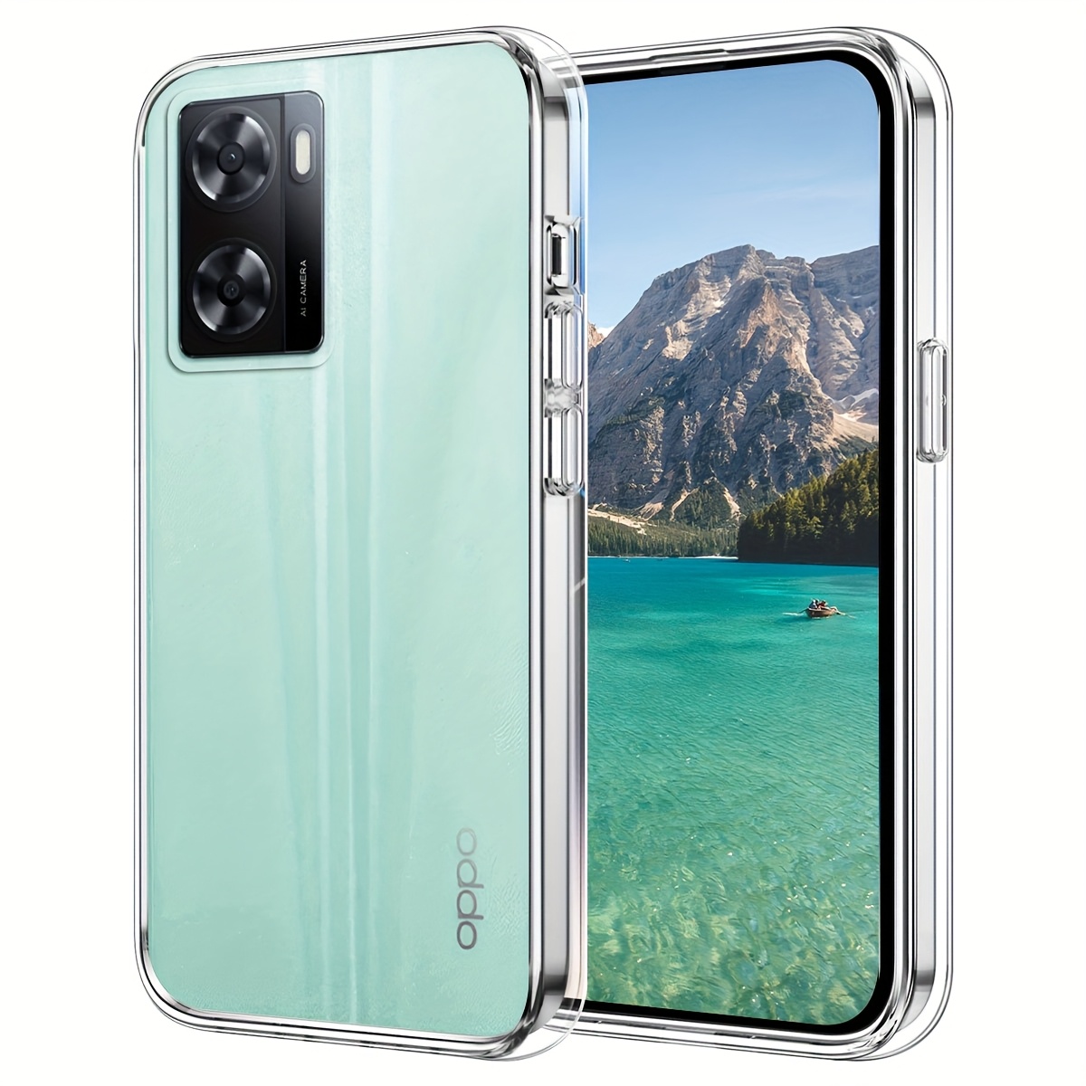 TEMU For Oppo A57 4g/a57s/a57e Case, Flexible Shockproof Mobile Phone Protective Case, Transparent, Protection, Anti-scratching Rear Case, Clear