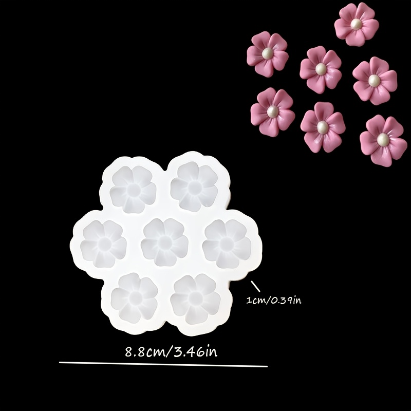 TEMU Stampi in silicone e resina, Stampi in silicone a forma a petali, Stampi per ,5 cm, Stampi riutilizzabili facili da sformare, Adatti per resina