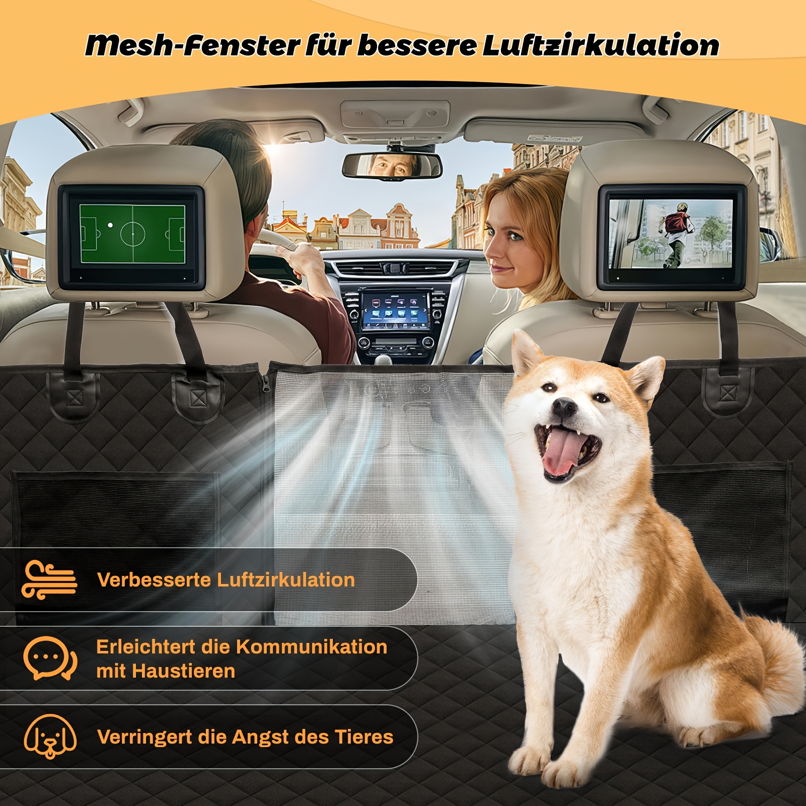 Image of Pet Car Mat, Pet Car Mat, 600d Oxford Fabric,, Tear-resistant, , Fits Suvs, Sedans, Wagons, And Vehicle Types