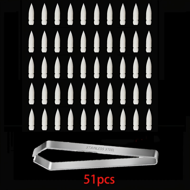 E-shop 31-tlg. (30 Stiftspitzen + 1 Pinzette) / 51-tlg. (50 Stiftspitzen + 1 Pinzette) Direkt-Tinten-Nachfüll-Set mit Stiftspitzen-Clip Pinzette,
