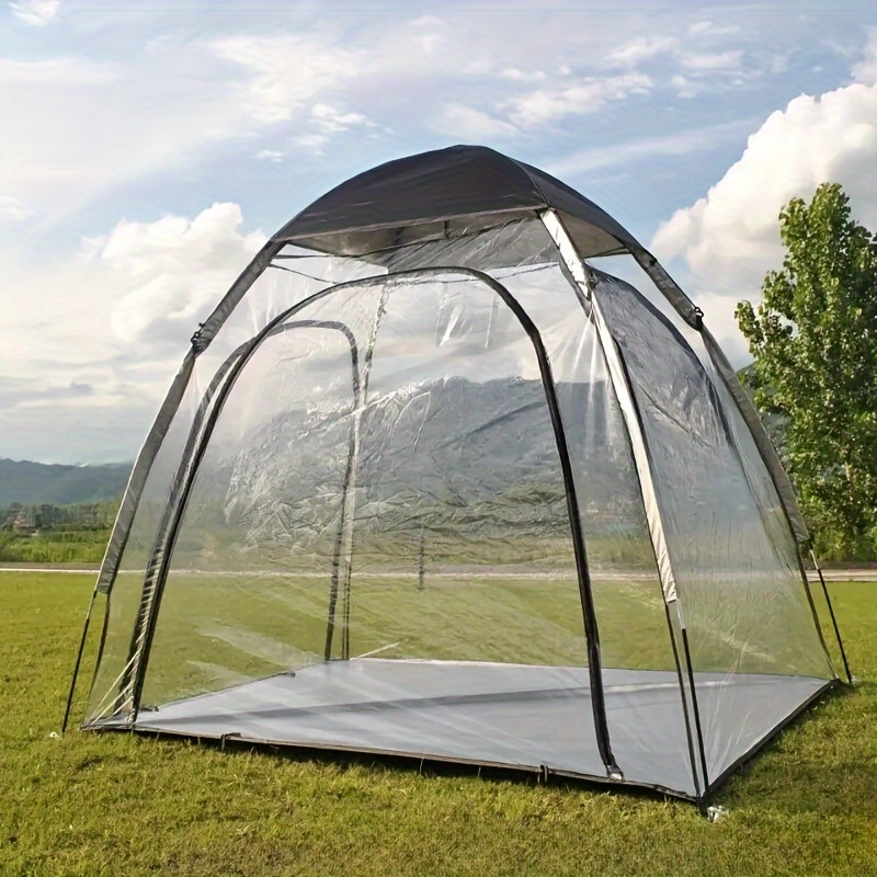 

Transparent Pvc Tent For 2 Person - Semi-oval Waterproof Shelter With Zipper Closure, Uv Protection, Fiberglass Frame For Outdoor Camping, Use, Ideal For Festivals And Outdoors