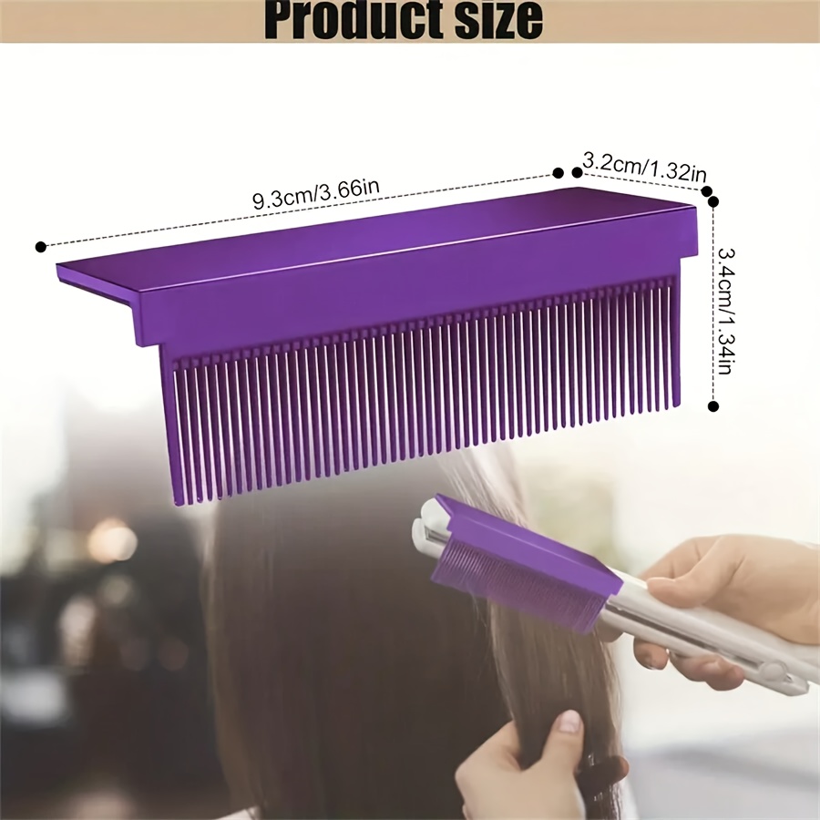 Image of Professional Heat-resistant Carbon Fiber Hair Straightening Comb Suitable For Smoothing Styling Tool, Straightener Accessory For Salon & Use - Smoothness &