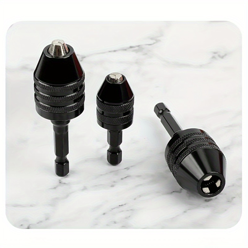 

Electric Drill Chuck, Micro Drill Chuck, Hexagonal Handle Hand Drill Chuck, 3pcs Clamping Range 0.3-3.6mm, 0.3-6.5mm, 0.3-8mm, Suitable For Home Diy Small Drill Hole Adapter