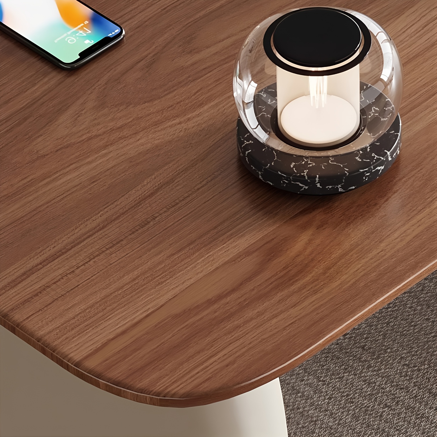 70 86 home office study desk with drawer storage walnut wood minimalist desk wide desktop for study suitable for bedroom study room Product details 3