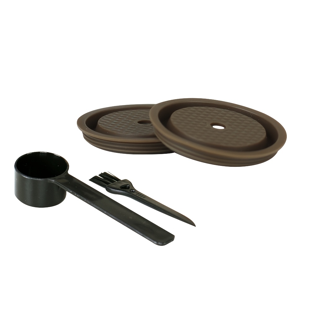 TEMU 1/2/5pcs Couvercles de capsules de café réutilisables et remplissables, Couvercles de coques de capsules de café scellés, Compatibles pour une