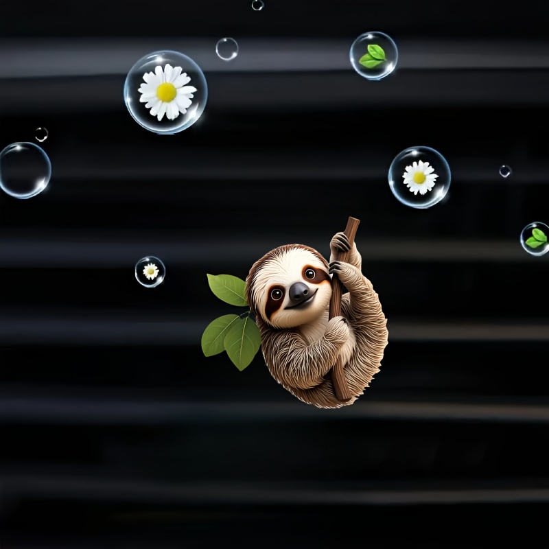 

Adorable Sloth Car Vent Clip Air Freshener - Acrylic Decorative Aromatherapy Diffuser For Fresh Scented Vehicle Interior