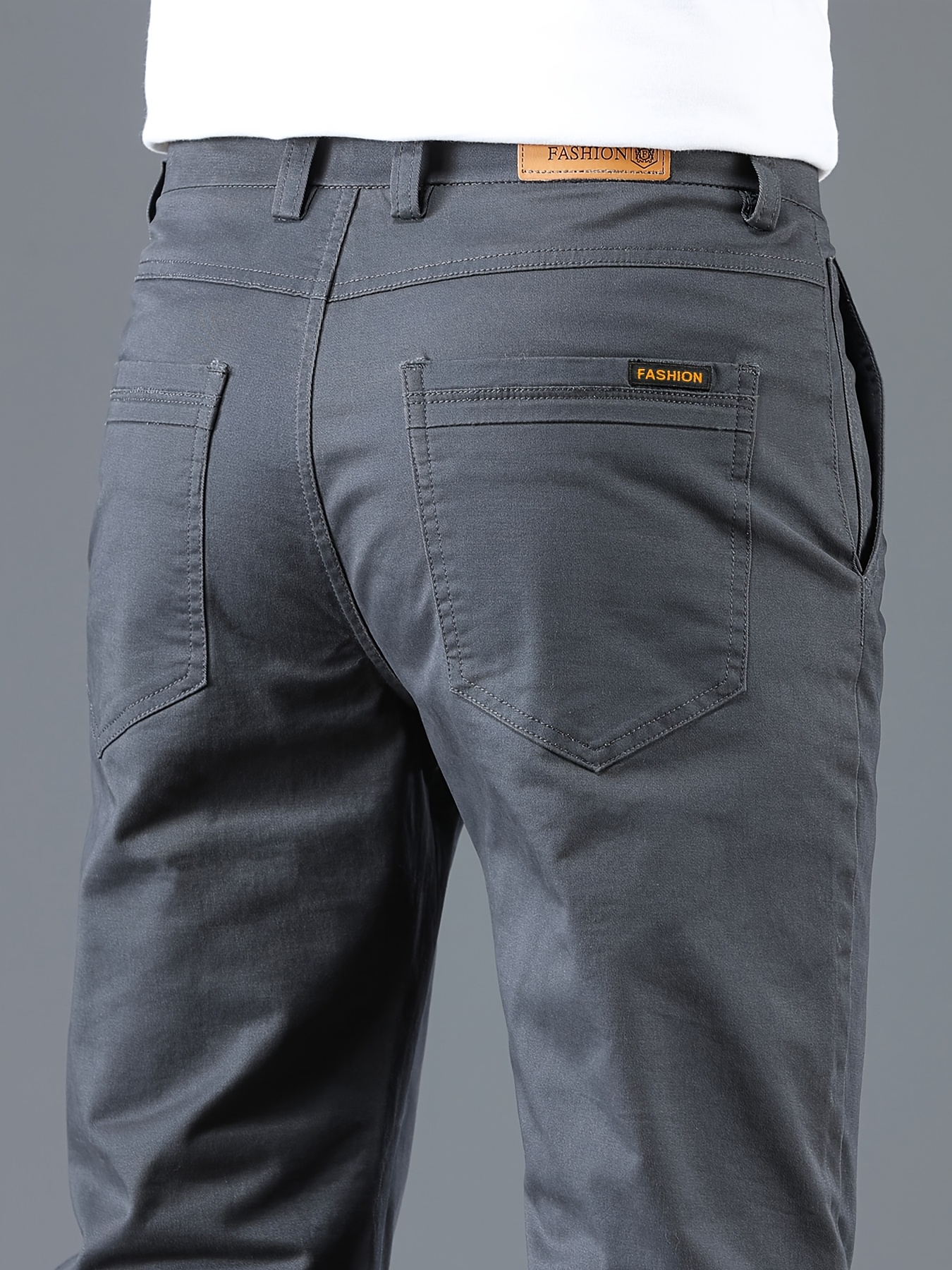 imagen del artículo pantalones de vestir casuales de negocios de   para hombre,   y elásticos, pantalones de  , estilo moderno,   entallado, tela transpirable y cómoda, pantalones casuales, versátiles para toda temporada, adecuados para oficinistas y profesionales  