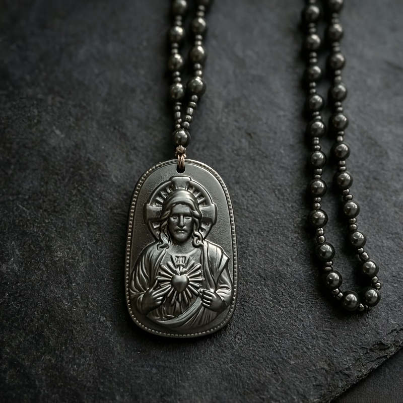 Men's Vintage Classic Jesus Pendant Necklace