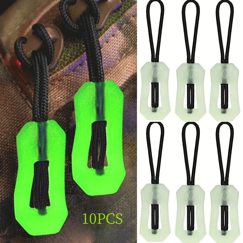 -the-dark Zipper Pulls – 10pcs, Luminous Slider For Backpacks & Jackets, Sewing Repair Kit