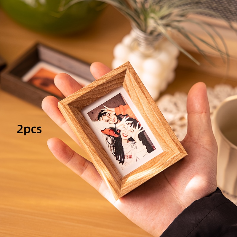 TEMU 2 шт. - Міні-фоторамка, маленька фоторамка для карток Polaroid 3 дюйми, фоторамка для колекціонування, для фотографій шт, фоторамка, невеликі