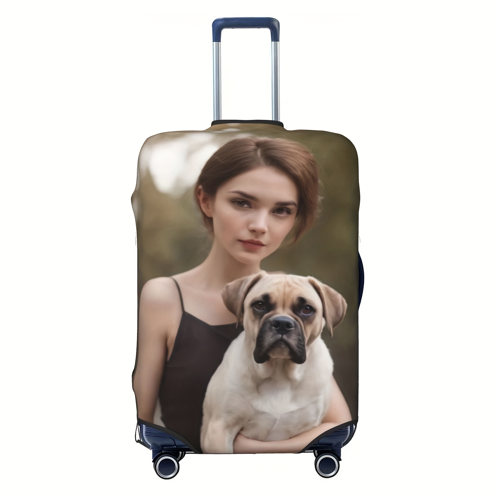 

Cover & Photo - Double-sided Custom Print, Fit, Washable & -resistant Suitcase Protector For Travel, Text , Sleeve, Personalized Gift For Halloween/christmas/thanksgiving Day