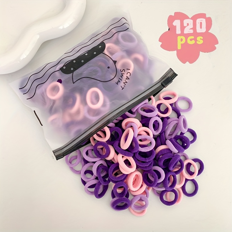 120pcs Colorful Hair Ties, Candy-colored Small Bands Suitable For Daily Use, Versatile Ponytail Bun And Braids