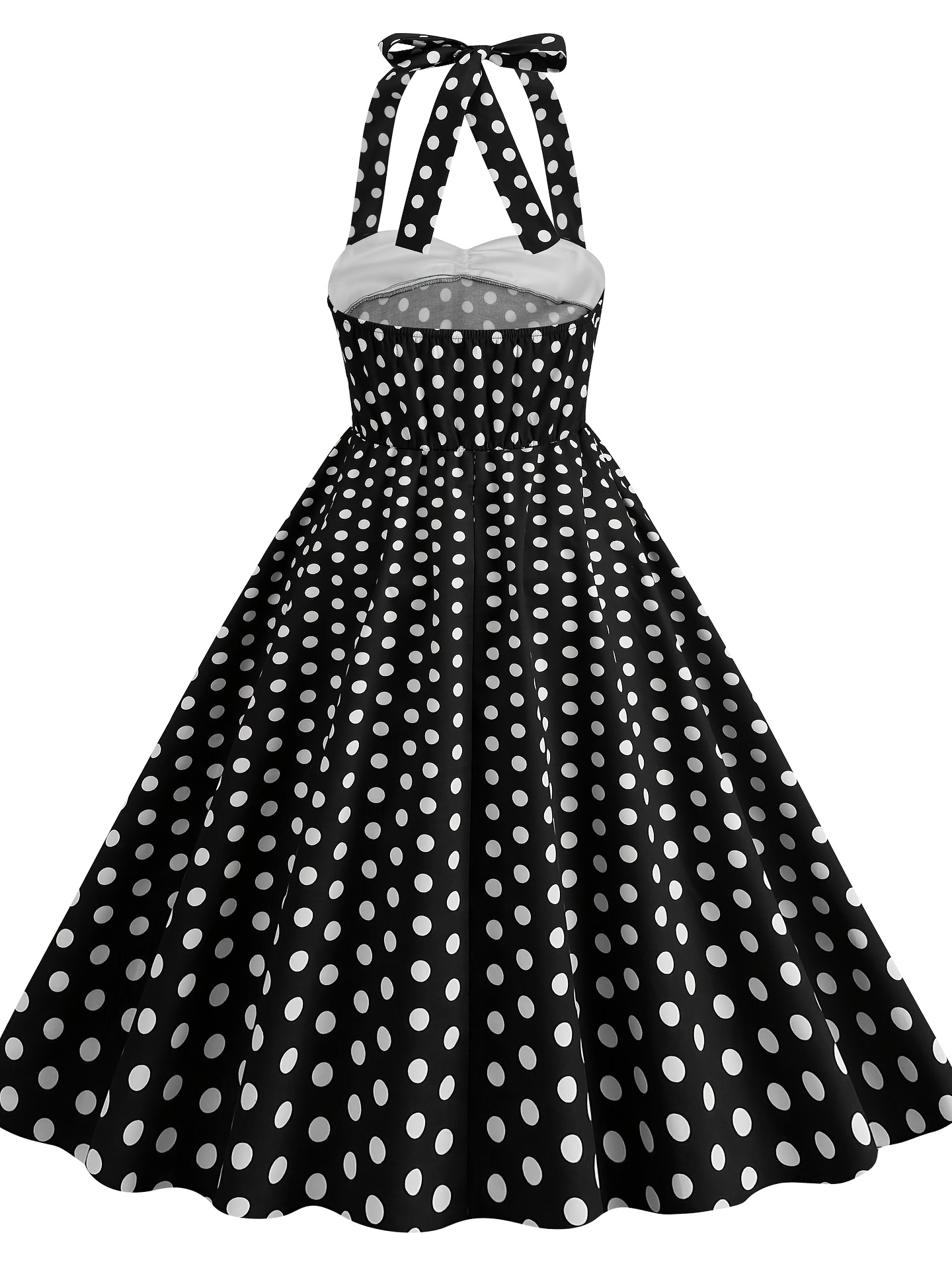 slim fit dress slacks Blue Floral Print Polka Dot Halter Neck 50s Swing Dress – Pretty Kitty  Fashion