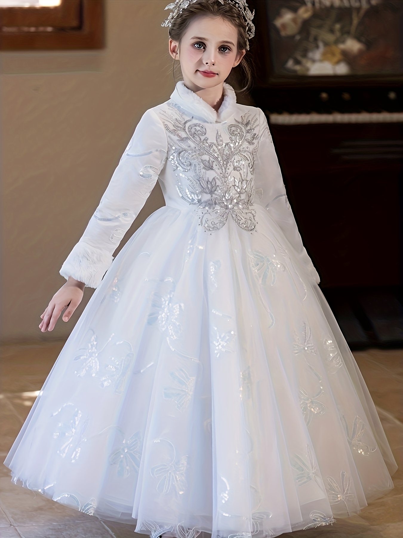 open lace back dress LIMIROLER Princess Dress Up Toys Princess Dress Up Clothes Rainbow Mer   Toytooth