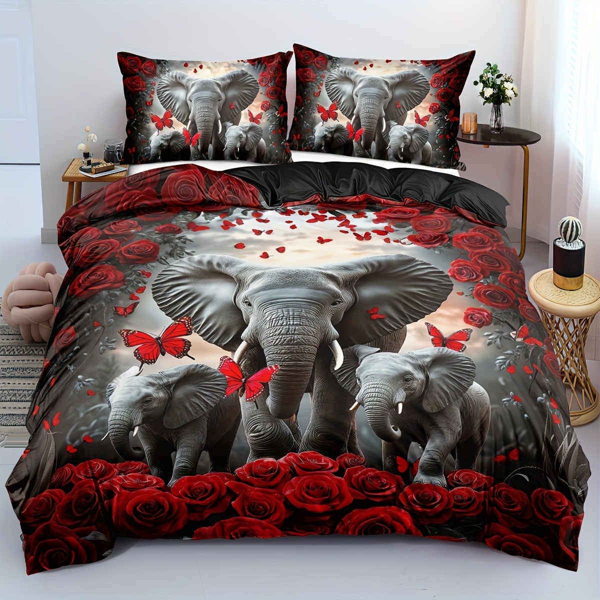 

2/3pcs Duvet , Background, Bedding, 's Bedroom Set, Bedding, Wife (1x Duvet Cover + 2x Pillowcases, No ), , , , , , 90gsm