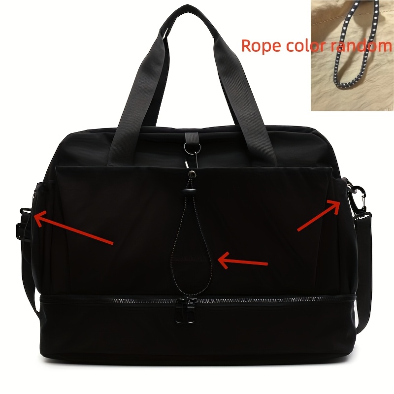 Image of Bag With Shoe Compartment, Large Capacity Hand-carry Luggage Bag, Fits Over Suitcase, Carry-on Bag, Outdoor Sports Gym Bag, Casual Tote Bag