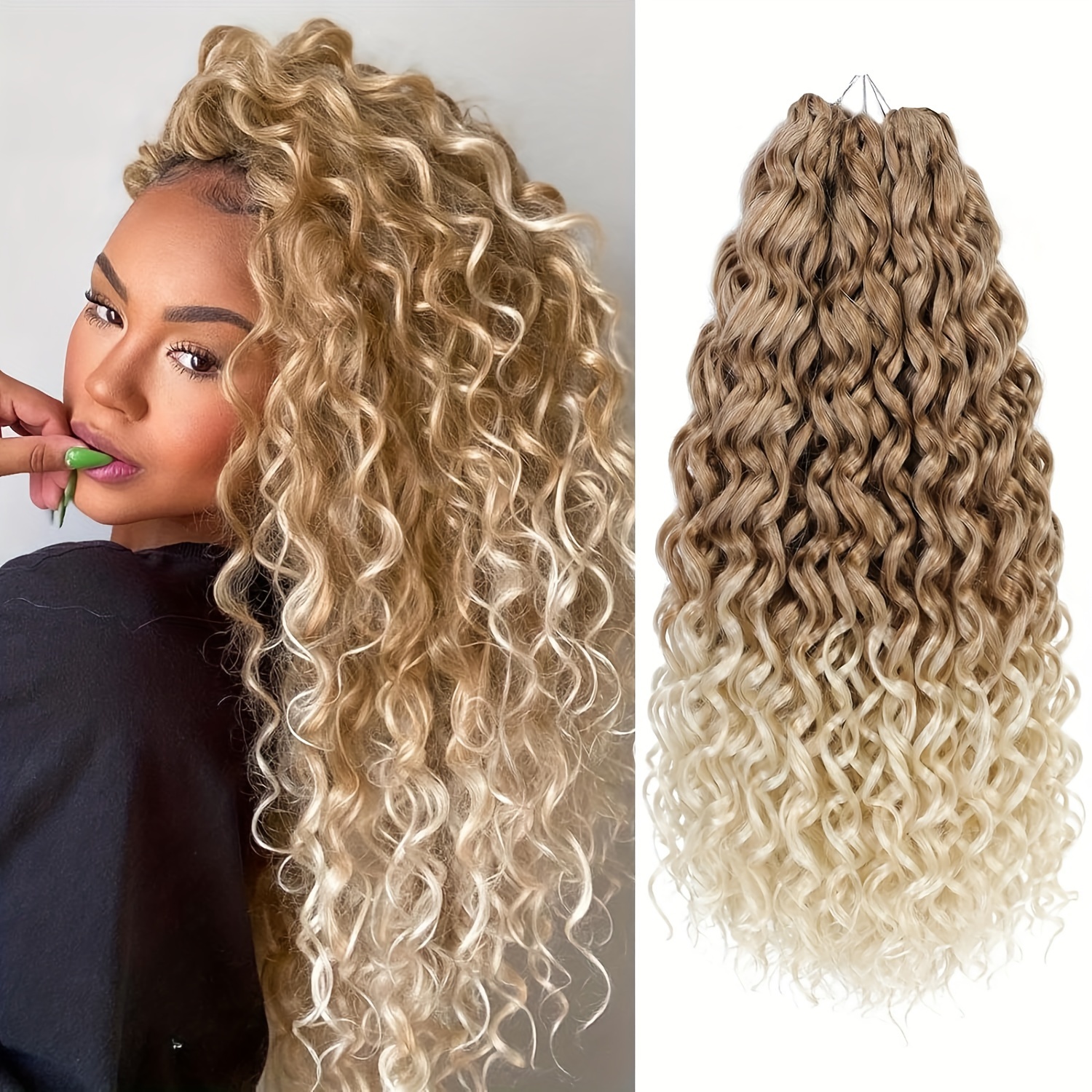 Water Wave Crochet Hair For Women - 6 Packs 45.72cm Gogo Synthetic ...