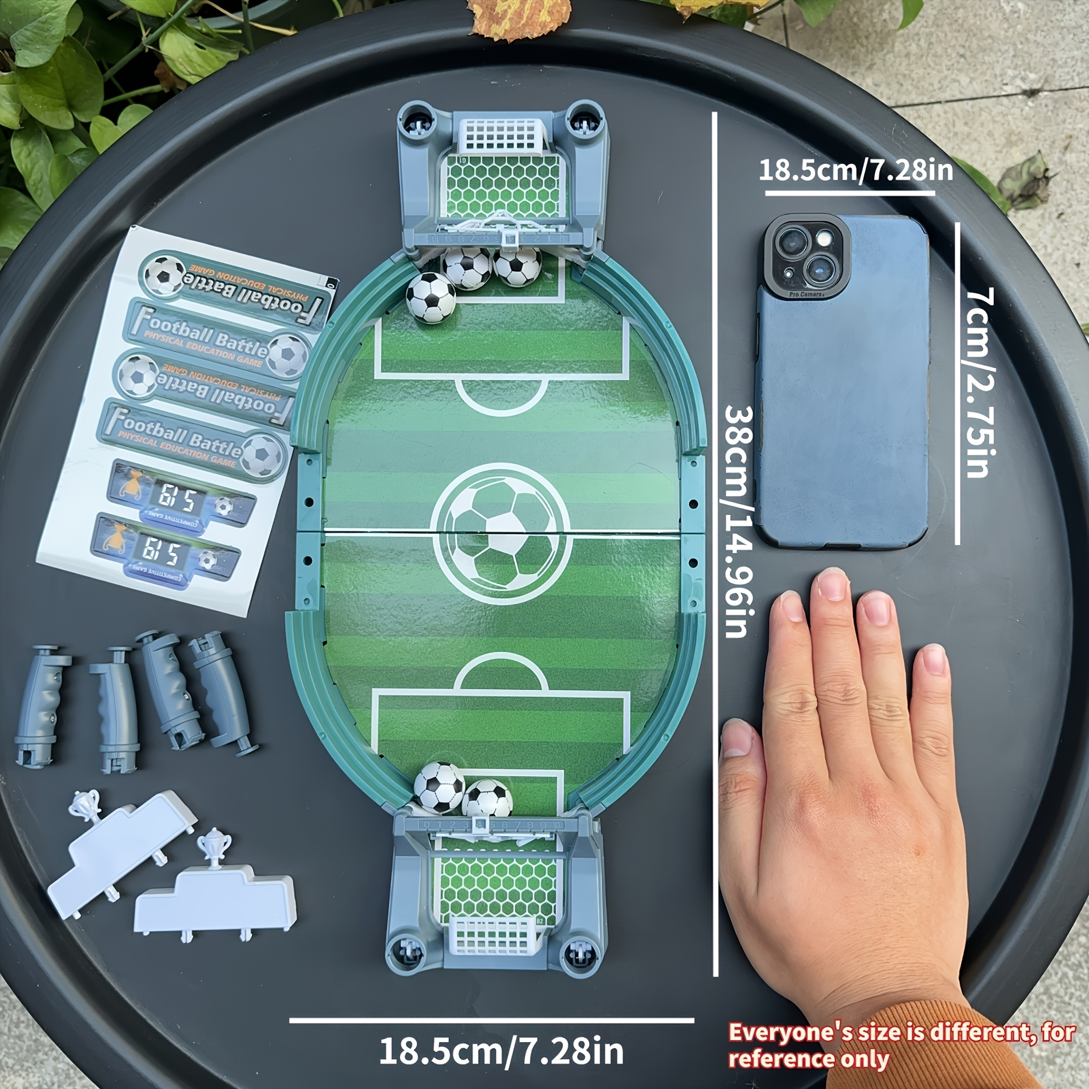 Kids' Portable Table Football Game Set, Parent-Child Versus Football Toy, 2-Player Competitive Puzzle Table Game, Durable PP Material, Independent Tabletop Design, Indoor Family Game, Kids' Party Toy, Christmas, Thanksgiving Gift, Soccer Board Game