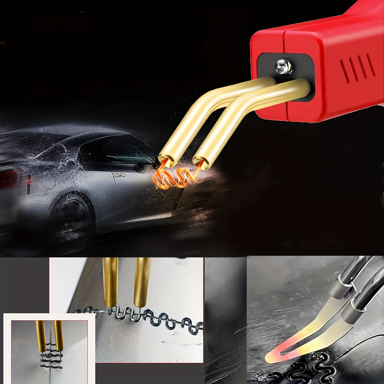 Mini-Kunststoffs chweiß satz 50W Kunststoff reparatur schweiß gerät Handliche Hefter löt pistole mit 4 Typen 400PCS Heftklammern für die Kunststoff reparatur