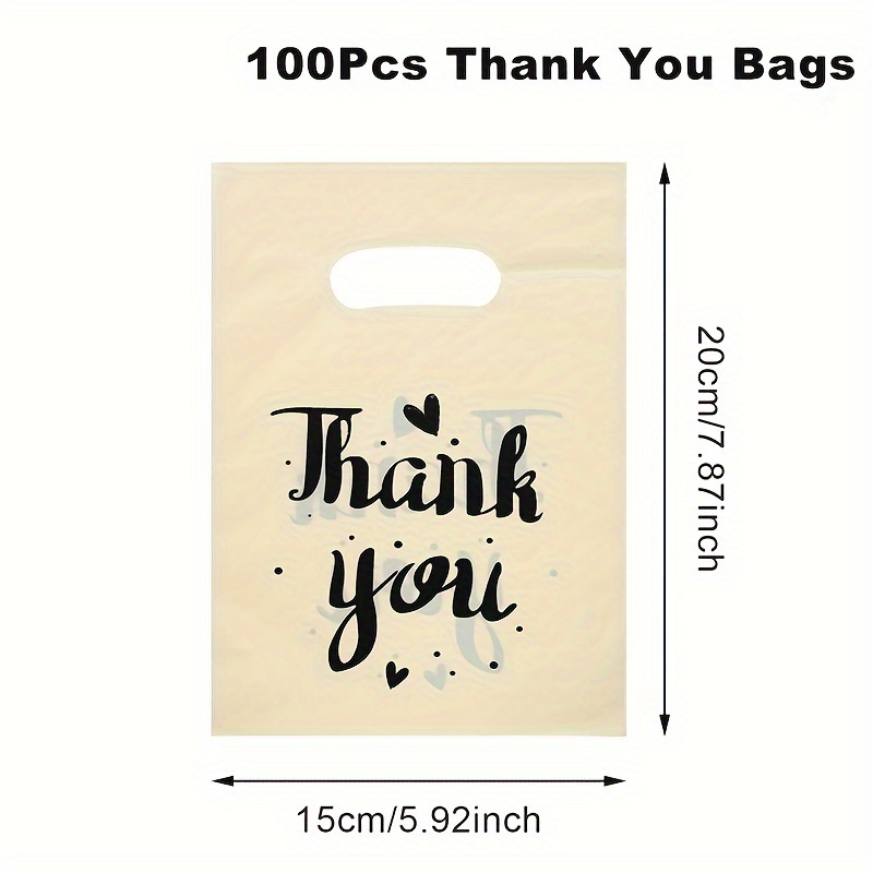 Image of 100pcs,thank You Letter Handbag, Gift ,gift Packaging Bag,wedding Bride Party Decoration,birthday Party Gift Bag,baby Shower Party Decoration Bag