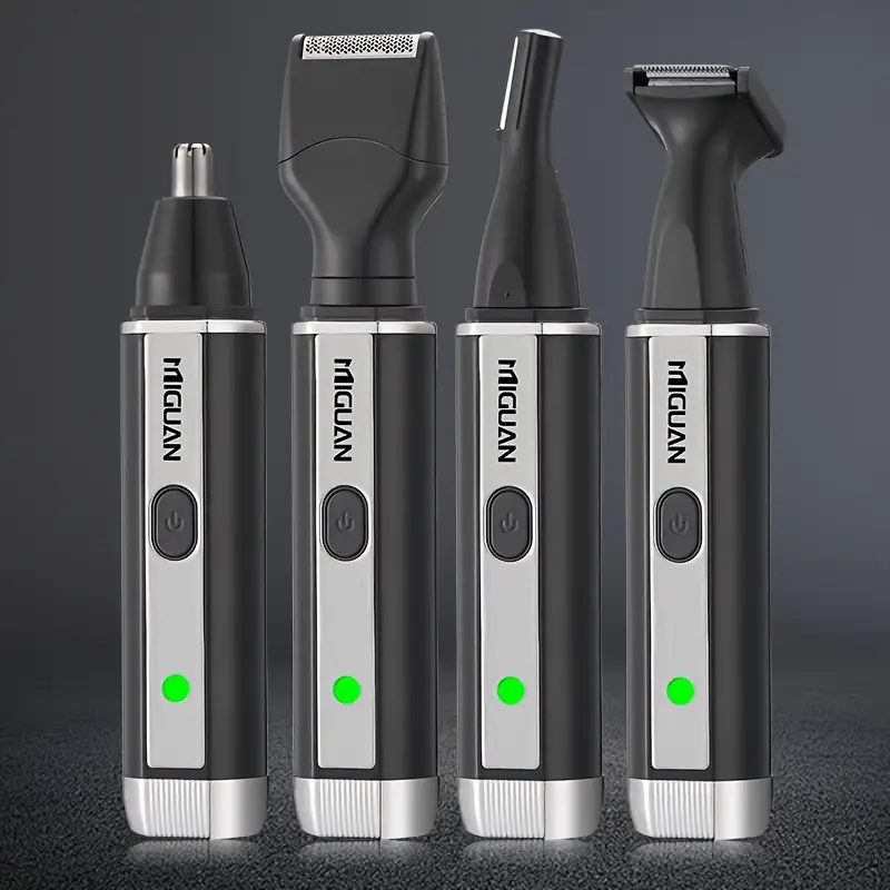 4 in 1 professional grooming kit usb rechargeable nose ear hair trimmer beard and eyebrow mens personal care tools Product details 9