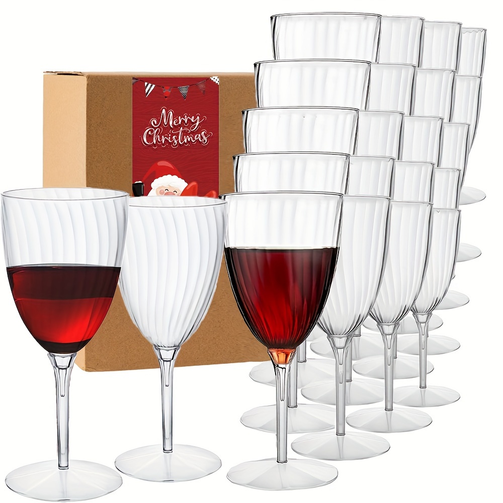 Plastic Wine Glasses,Green Plastic Goblets Vintage Style Cordial Drinking Glasses For Wedding Reception Grand Event Party Supplies 24 New Green