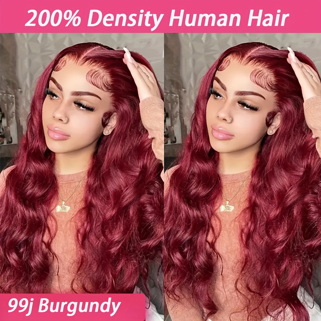 

Colass 14a 200% Density 30 Inch 99j Burgundy Lace Front Wigs Human Hair 13x4 99j Body Wave Lace Front Wigs Human Hair Red Colored Pre Glueless Hd Lace Frontal Wigs For Women.