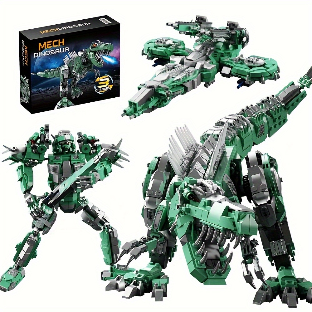 

Dinosaur Building Kits, 3in1 Stem Educational Building Sets Adult Gift Best Dinosaur Toys & Activities Kits Present ( 1156 Pieces )