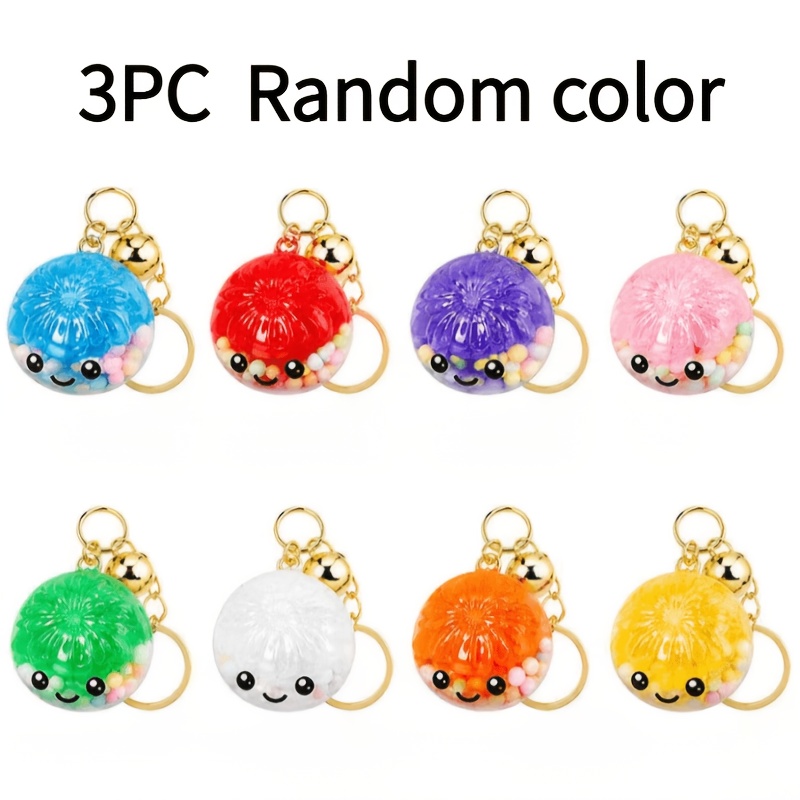 TEMU 1/2/3pcs Cute Bun Ornament, Pendant, A Of Different Colors, Random Color, Fashion Accessories, Women's Clothing Trends Are , Bag Key Versatile