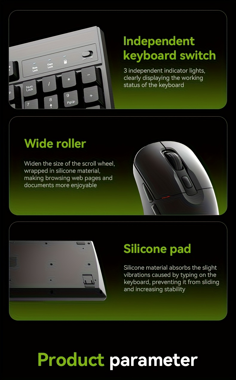 [ACER Genuine Product] High-Efficiency Wireless Keyboard And Mouse Set, Ultra-Slim Keyboard Paired with Silent Mouse, 2.4G Receiver Plug And Play, Responsive Tracking, Long-Lasting Power, Enhance Office Efficiency