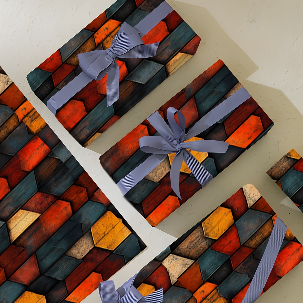 imagem do item 1  , papel de embrulho estampado artístico 2d 19.69×118.11in, especializado para caixas de presente de aniversário de festa/presentes de feriado/decoração de lembrancinhas de festa, embrulho romântico de flores para casais, material de decoração para pacotes de feriado, papel para confecção de