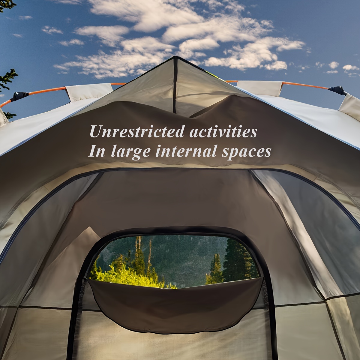 automatic quick opening tent outdoor self driving travel camping tent automatic quick open tent rainproof sunshine proof tent fishing beach sunshine shelter 2 3 3 4 person portable fishing hiking details 2