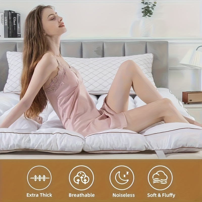Mattress Topper, Extra Thick Mattress Pad Pillow Top Mattress Cover Quilted Fitted Mattress Protector Top Stretches Up 8-21
