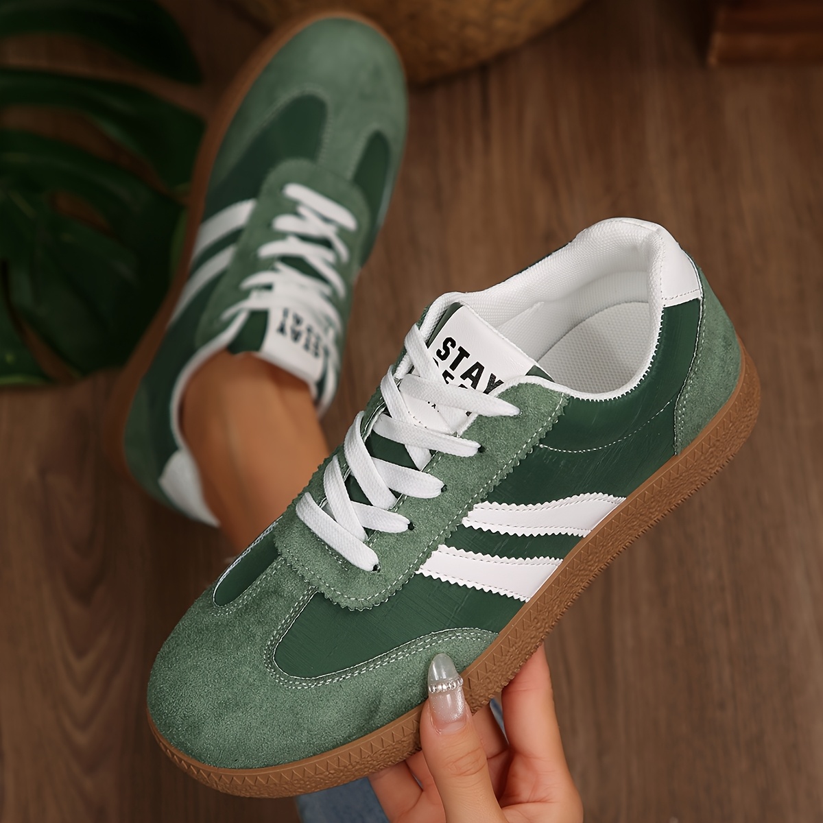 TEMU 1 Pair Of Fashion Women's Sneakers, Shoes, Group Activities, Cheerleading Shoes, Matching Jeans, Fashion Lace-up Shoes, Comfortable Outdoor