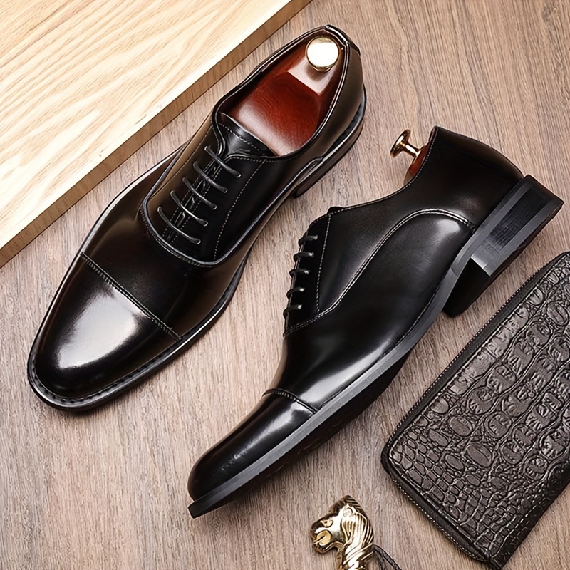 new handmade mens genuine faux leather shoes classic - Temu