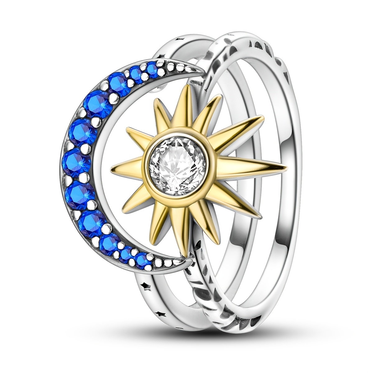 Women's Exquisite Sun Star Set Ring Design, Gift Idea