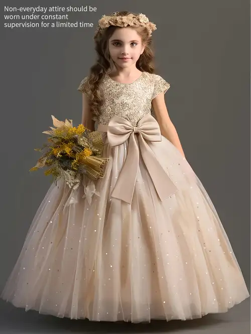 Flower Girl Dress with Umbrella Hem, Sleeveless Sequin Wedding Dress for Medium to Large Children, Princess Floor-Length Dress for Performances, Long Princess Dress for Piano * High-End Hostess Dress ... Flower Girl Dress with Umbrella Hem, Sleeveless Sequin Wedding Dress for Medium to Large Children, Princess Floor-Length Dress for Performances, Long Princess Dress for Piano * High-End Hostess Dress ...