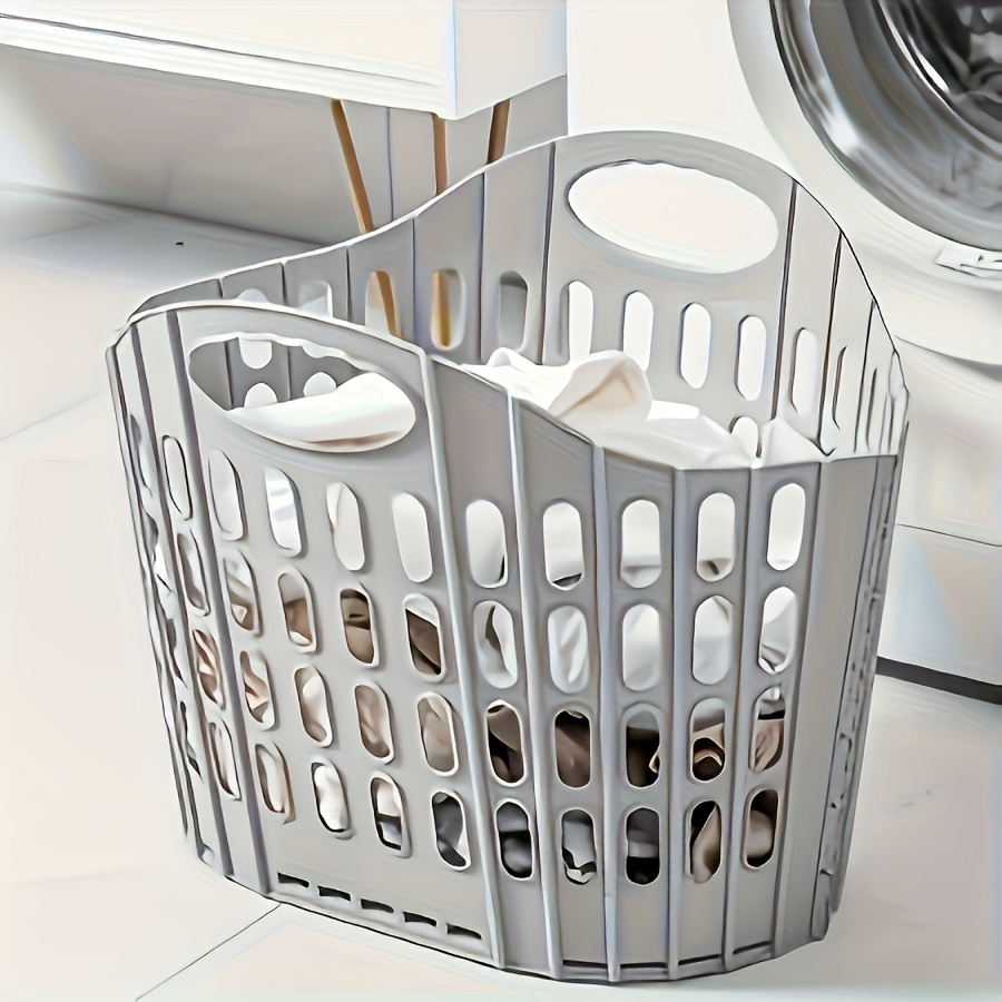 

Collapsible Plastic Laundry Basket - Clothes Storage Basket - Portable Washing Tub - Space Saving Hamper/basket