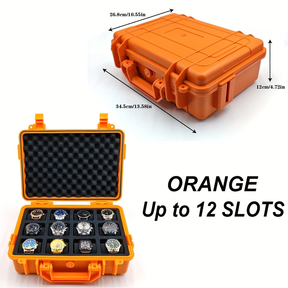 1  and jewelry storage box portable case made of high quality pp abs material protective case waterproof and dustproof pressure resistant and drop resistant designed with 4 12 20 slots essential for organizing watches and jewelry suitable for home storage outdoor travel   business trips and self driving tours a   for valentines day and christmas gifts Product details 5
