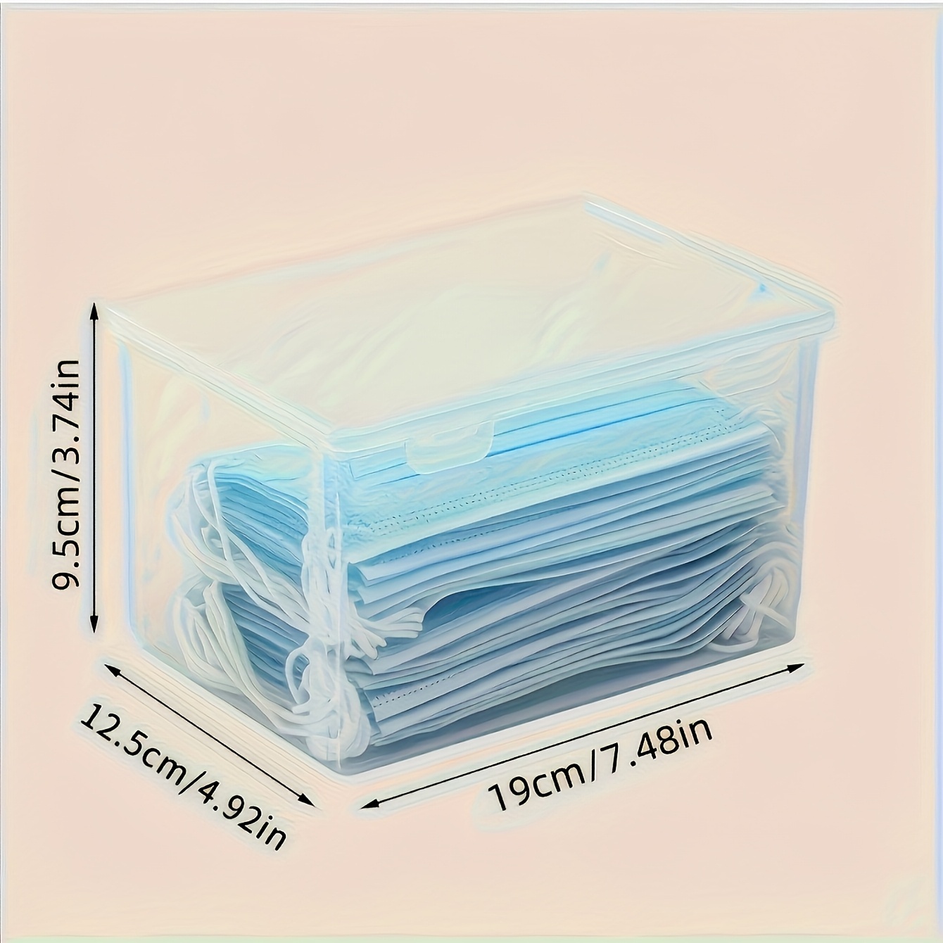 Image of 1pc Large Capacity Durable Plastic Storage Box For Notebooks, Colored Pencils, And Watercolor Markers - Perfect For Office, School, And Home Organization